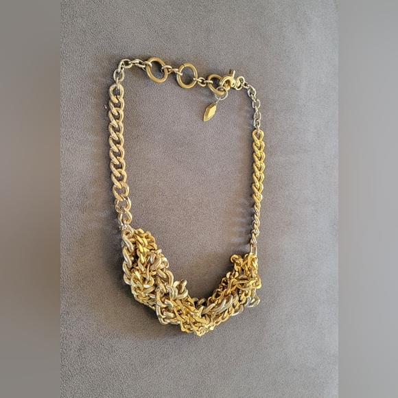 Soo Ihn Kim Gold Tone Statement Necklace - Picture 2 of 7